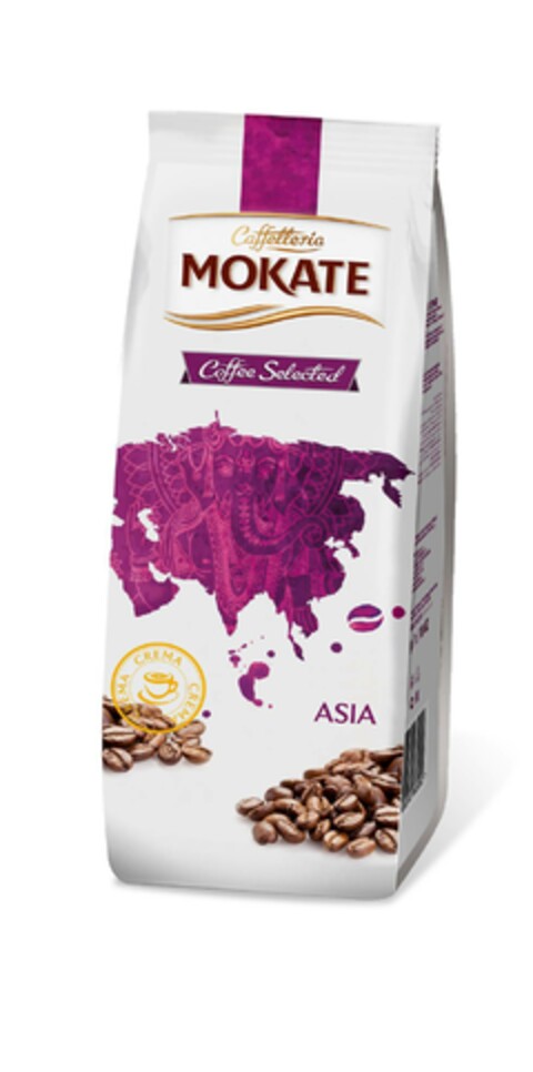 Caffetteria MOKATE Coffee Selected CREMA ASIA Logo (EUIPO, 05/26/2015)