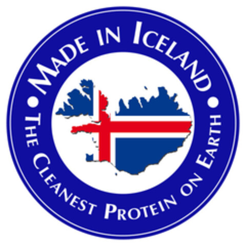 MADE IN ICELAND THE CLEANEST PROTEIN ON EARTH Logo (EUIPO, 07/13/2017)