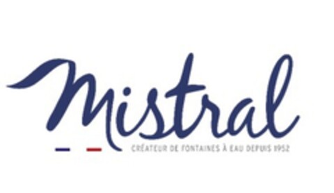 MISTRAL CRÉATEUR DE FONTAINES À EAU DEPUIS 1952 Logo (EUIPO, 04/30/2020)