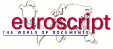 euroscript THE WORLD OF DOCUMENTS Logo (EUIPO, 05/13/1998)