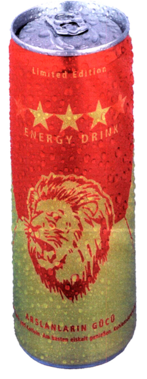 ARSLANLARIN GÜCO Limited Edition ENERGY DRINK Logo (EUIPO, 14.04.2003)