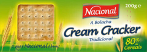 Nacional A Bolacha Cream Cracker Tradicional 80% de Cereais O que é Nacional é bom! Logo (EUIPO, 09/23/2008)