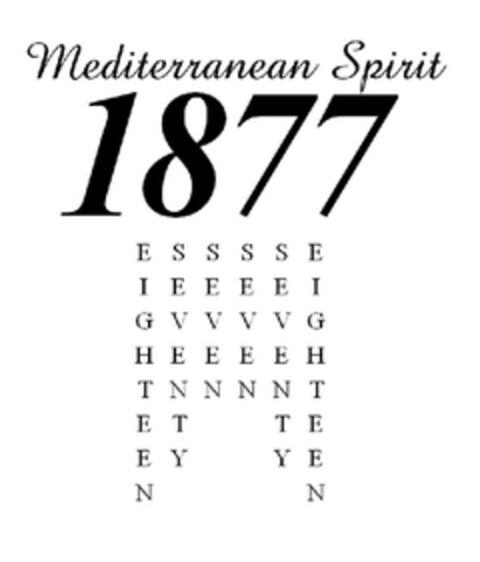 MEDITERRANEAN SPIRIT 1877 EIGHTEEN SEVENTY SEVEN Logo (EUIPO, 13.07.2010)