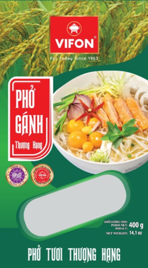 VIFON For Today Since 1963 PHO GÁNH Thuong Hang PHO TUOI THUONG HANG Logo (EUIPO, 09/08/2023)