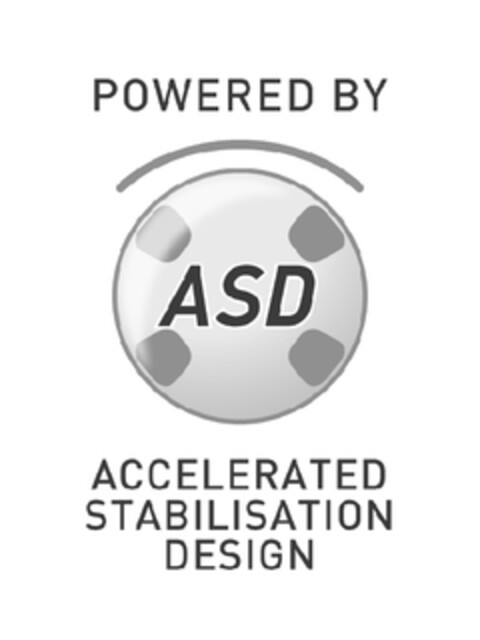 ASD POWERED BY ACCELERATED STABILISATION DESIGN AND LOGO Logo (EUIPO, 10.05.2010)
