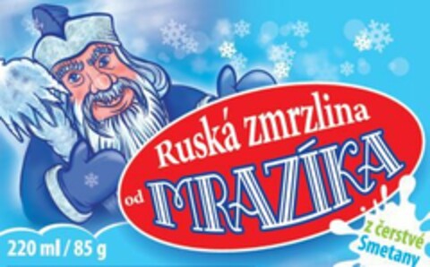 Ruská zmrzlina od MRAZÍKA z čerstvé smetany  220ml / 85g Logo (EUIPO, 28.01.2016)