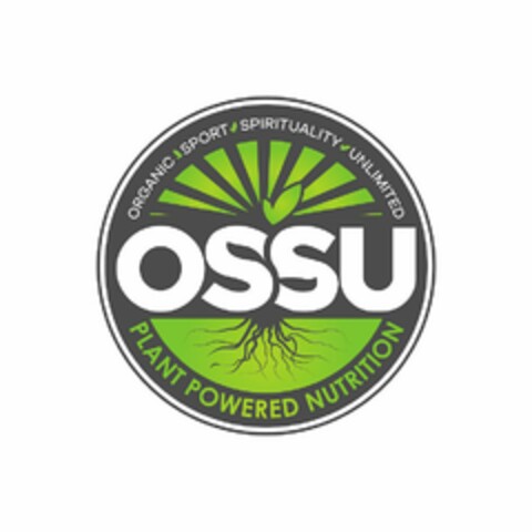 OSSU PLANT POWERED NUTRITION ORGANIC SPORT SPIRITUALITY UNLIMITED Logo (EUIPO, 04/11/2018)