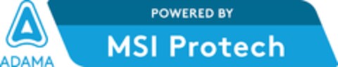 ADAMA POWERED BY MSI PROTECH Logo (EUIPO, 16.01.2020)