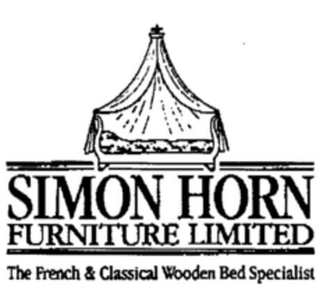 SIMON HORN FURNITURE LIMITED The French & Classical Wooden Bed Specialist Logo (EUIPO, 10/31/1996)