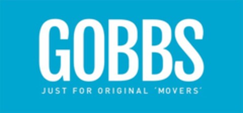 GOBBS JUST FOR ORIGINAL MOVERS Logo (EUIPO, 23.10.2014)