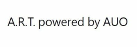 A.R.T. powered by AUO Logo (EUIPO, 04/07/2021)