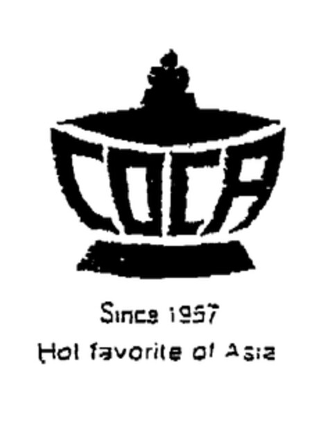 COCA Since 1957 Hot favorite of Asia Logo (EUIPO, 28.02.2001)