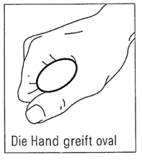 Die Hand greift oval Logo (EUIPO, 04.09.2002)