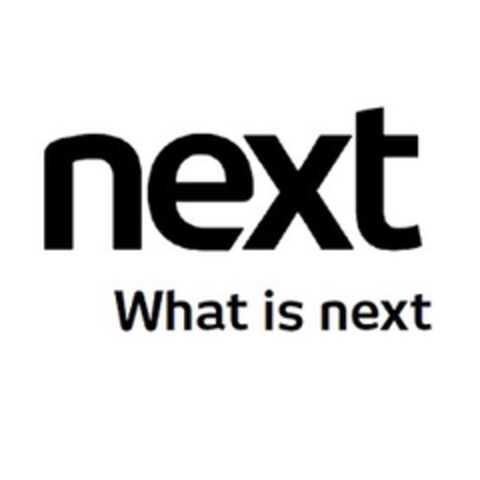 NEXT WHAT IS NEXT Logo (EUIPO, 29.06.2016)