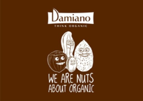 Damiano THINK ORGANIC WE ARE NUTS ABOUT ORGANIC Logo (EUIPO, 08.07.2020)