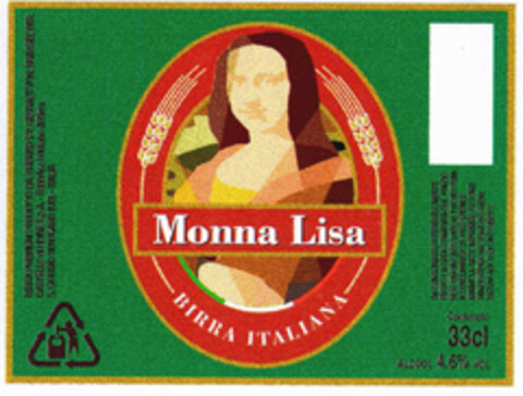 Monna Lisa BIRRA ITALIANA Logo (EUIPO, 12.02.1998)