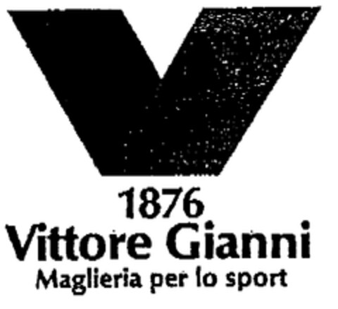 1876 Vittore Gianni Maglieria per lo sport Logo (EUIPO, 09.06.1998)