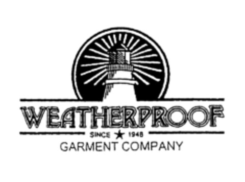 WEATHERPROOF SINCE 1948 GARMENT COMPANY Logo (EUIPO, 30.07.1998)