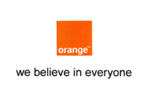 orange we believe in everyone Logo (EUIPO, 07/15/2010)