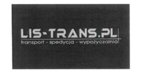 LIS-TRANS.PL transport - spedycja - wypo?yczalnia Logo (EUIPO, 06/08/2015)