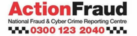 ActionFraud National Fraud & Cyber Crime Reporting Centre 0300 123 2040 Logo (EUIPO, 09.09.2021)