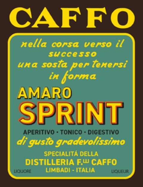 CAFFO AMARO SPRINT APERITIVO Logo (EUIPO, 11.09.2023)