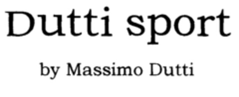 Dutti sport by Massimo Dutti Logo (EUIPO, 05/14/2001)