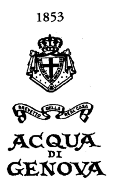 1853 ACQUA DI GENOVA brevetto della real casa Logo (EUIPO, 11/26/2001)