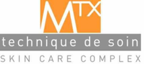 MTX technique de soin SKIN CARE COMPLEX Logo (EUIPO, 26.09.2006)