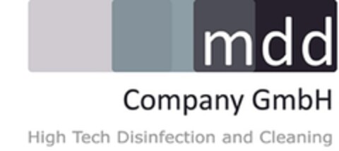 mdd Company GmbH High Tech Disinfection and Cleaning Logo (EUIPO, 06.09.2021)