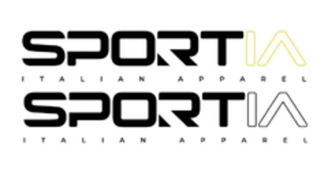 SPORTIA ITALIAN APPAREL SPORTIA ITALIAN APPAREL Logo (EUIPO, 09.01.2023)