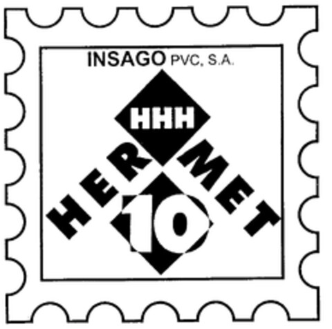 INSAGO PVC, S.A. HHH HERMET 10 Logo (EUIPO, 12.03.1999)