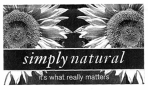 simply natural it's what really matters Logo (EUIPO, 23.06.1999)