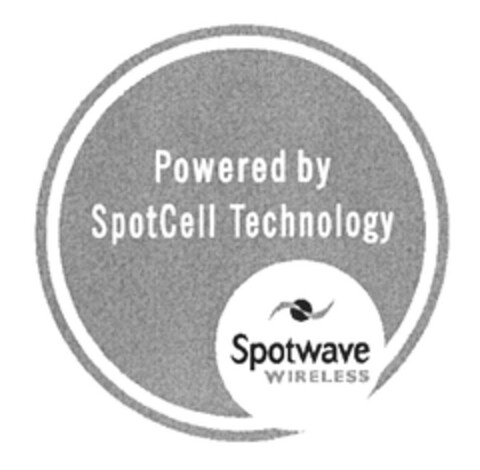 Powered by SpotCell Technology Spotwave WIRELESS Logo (EUIPO, 02/25/2004)