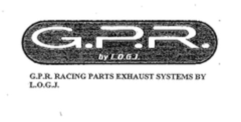 G.P.R. by LOGJ G.P.R. RACING PARTS EXHAUST SYSTEMS BY L.O.G.J. Logo (EUIPO, 06/30/2004)