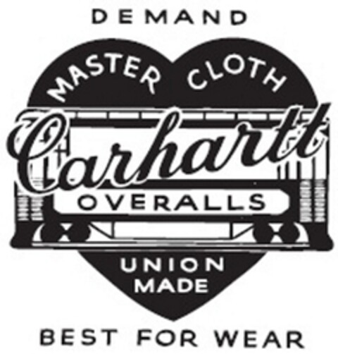 Carhartt Overalls Master Cloth Union Made Demand Best for Wear Logo (EUIPO, 24.04.2012)