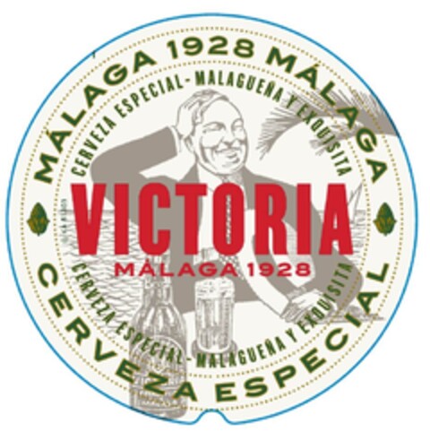 VICTORIA MALÁGA 1928 CERVEZA ESPECIAL MALAGUEÑA Y EXQUISITA Logo (EUIPO, 16.09.2014)