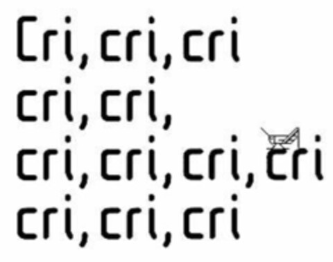 Cri, cri, cri  cri, cri, cri, cri, cri, cri  cri, cri, cri Logo (EUIPO, 07.10.2014)