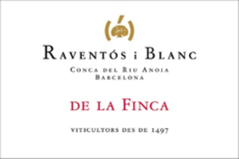 RAVENTÓS I BLANC CONCA DEL RIU ANOIA BARCELONA DE LA FINCA VITICULTORS DES DE 1497 Logo (EUIPO, 03/24/2015)