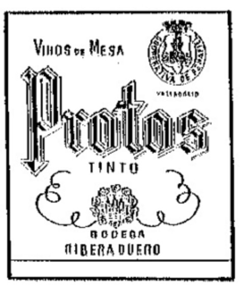 VINOS DE MESA Protos TINTO BODEGA RIBERA DUERO Logo (EUIPO, 07.09.2015)