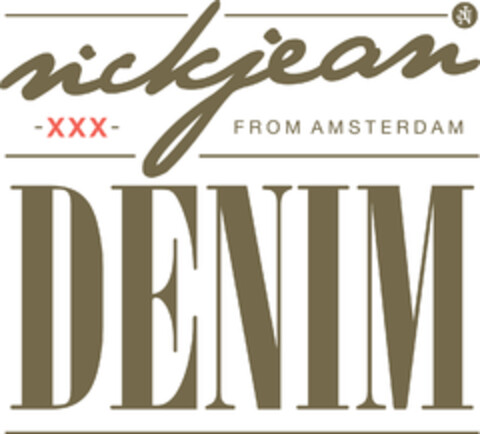 nickjean NJ XXX FROM AMSTERDAM DENIM Logo (EUIPO, 21.01.2016)