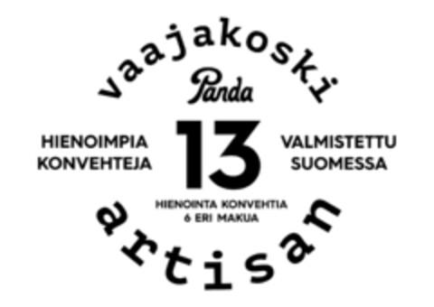 VAAJAKOSKI PANDA ARTISAN HIENOIMPIA KONVEHTEJA VALMISTETTU SUOMESSA 13 HIENOINTA KONVEHTIA 6 ERI MAKUA Logo (EUIPO, 21.06.2021)