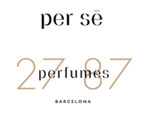 PER SÉ 27 87 PERFUMES BARCELONA Logo (EUIPO, 07.02.2022)