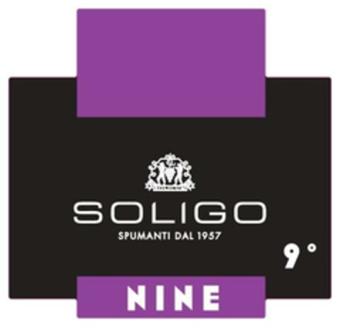 SOLIGO SPUMANTI DAL 1957 NINE 9 ° Logo (EUIPO, 02/24/2025)