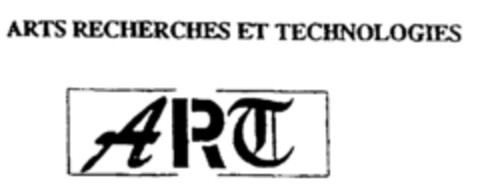 ARTS RECHERCHES ET TECHNOLOGIES ART Logo (EUIPO, 09.07.1996)