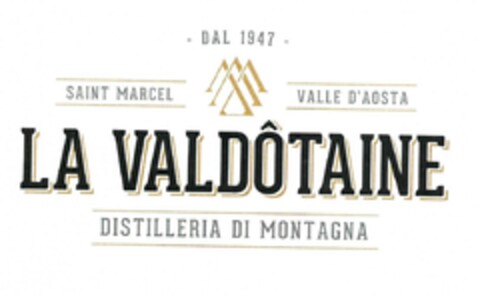 La Valdotaine Saint Marcel Valle d'Aosta dal 1947 DISTILLERIA DI MONTAGNA Logo (EUIPO, 25.09.2019)