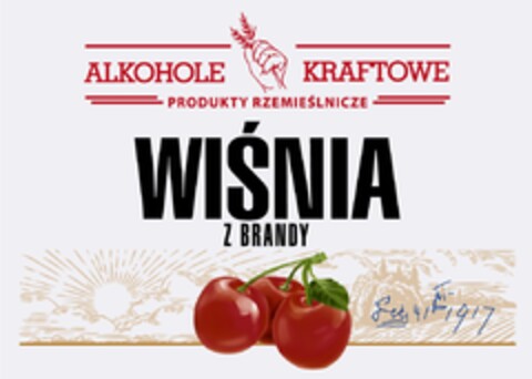 ALKOHOLE KRAFTOWE PRODUKTY RZEMIEŚLNICZE WIŚNIA Z BRANDY Logo (EUIPO, 16.12.2020)