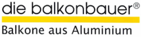 die balkonbauer Balkone aus Aluminium Logo (EUIPO, 01.04.1996)