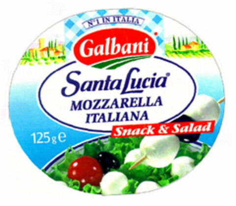 Nº1 IN ITALIA Galbani Santa Lucia MOZZARELLA ITALIANA Snack & Salad Logo (EUIPO, 27.03.1998)