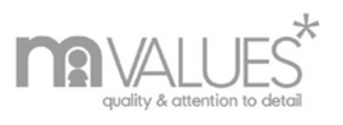 m VALUES quality & attention to detail Logo (EUIPO, 07/05/2010)